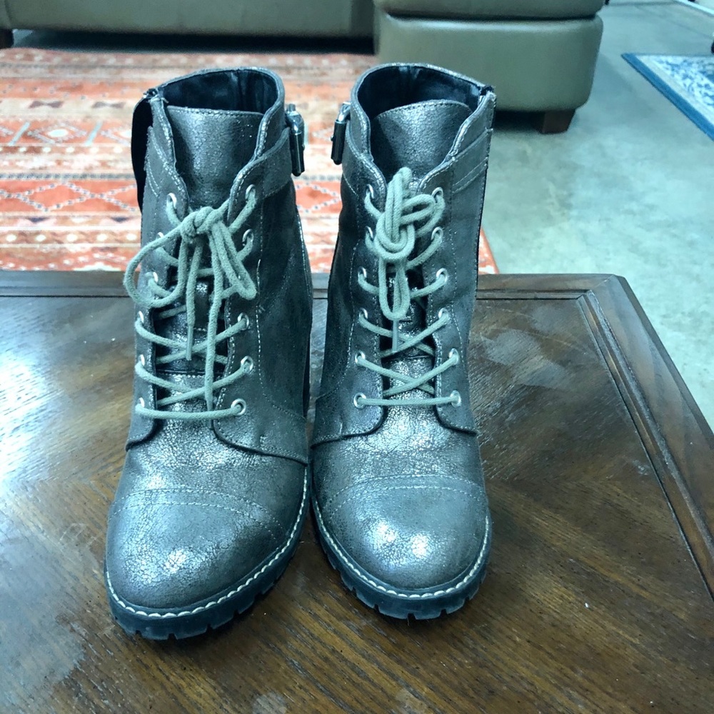 Super cool silver booties!